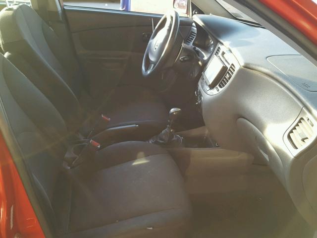 KNADE123786348609 - 2008 KIA RIO BASE RED photo 5