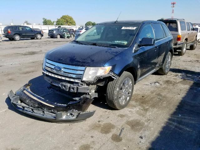 2FMDK3KCXABB33445 - 2010 FORD EDGE LIMIT BLUE photo 2