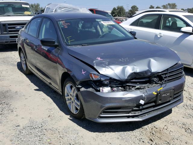 3VW1K7AJ4FM248270 - 2015 VOLKSWAGEN JETTA BASE GRAY photo 1