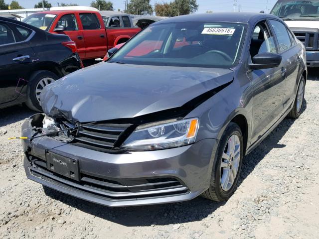 3VW1K7AJ4FM248270 - 2015 VOLKSWAGEN JETTA BASE GRAY photo 2