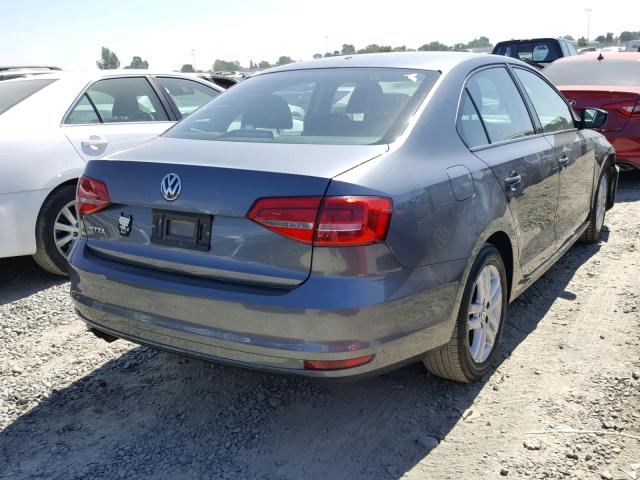 3VW1K7AJ4FM248270 - 2015 VOLKSWAGEN JETTA BASE GRAY photo 4