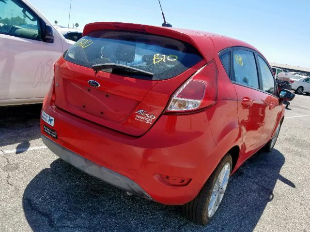 3FADP4EJ7EM125867 - 2014 FORD FIESTA SE RED photo 4