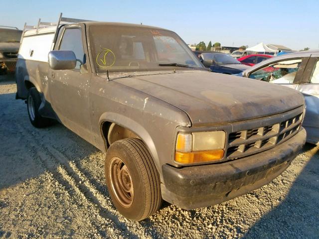 1B7FL26X2NS576198 - 1992 DODGE DAKOTA BLACK photo 1