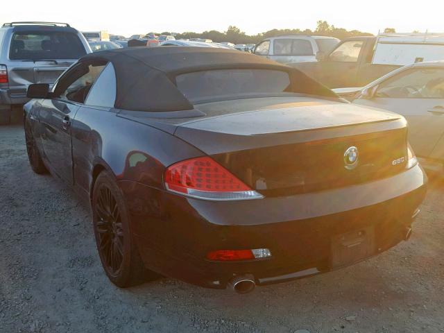 WBAEK135X7CN82384 - 2007 BMW 650 I BLACK photo 3