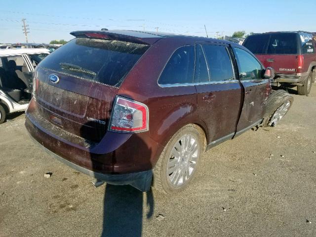 2FMDK3KC8ABB60353 - 2010 FORD EDGE LIMIT MAROON photo 4