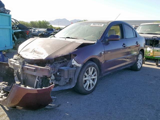 JM1BK32F371772034 - 2007 MAZDA 3 I PURPLE photo 2