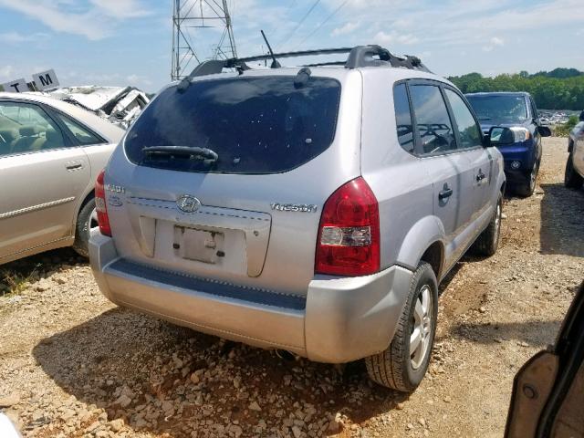 KM8JM12B86U251049 - 2006 HYUNDAI TUCSON GL SILVER photo 4