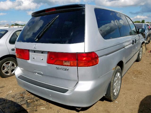 2HKRL18561H517800 - 2001 HONDA ODYSSEY LX SILVER photo 4