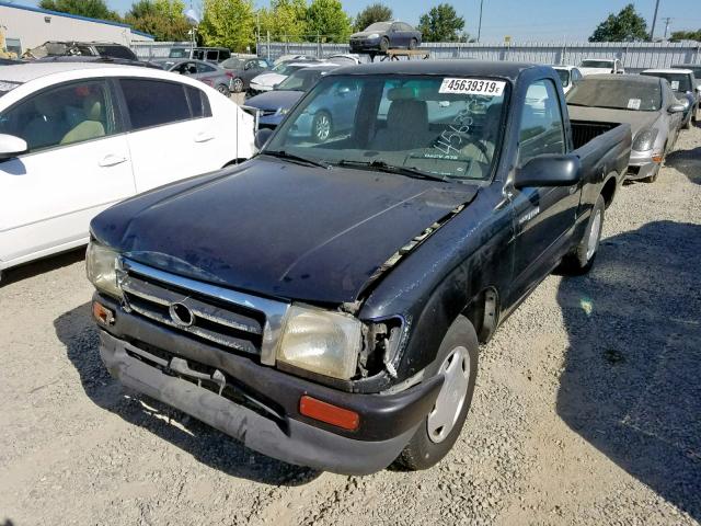 4TANL42N3YZ602343 - 2000 TOYOTA TACOMA BLACK photo 2