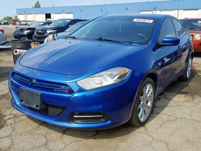 1C3CDFBA7DD137255 - 2013 DODGE DART SXT BLUE photo 2