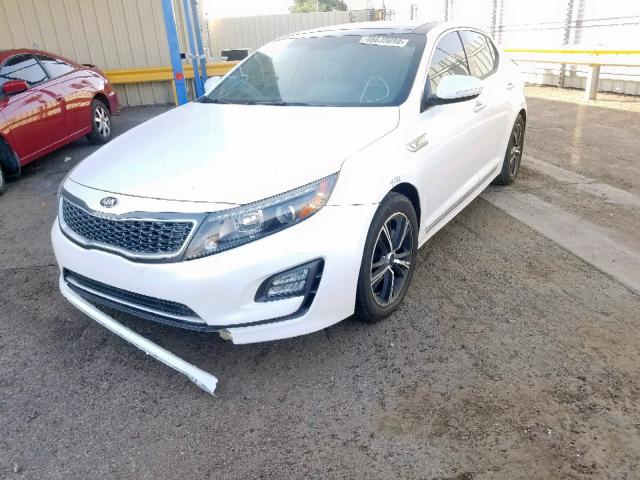 KNAGN4AD0F5085259 - 2015 KIA OPTIMA HYB WHITE photo 2