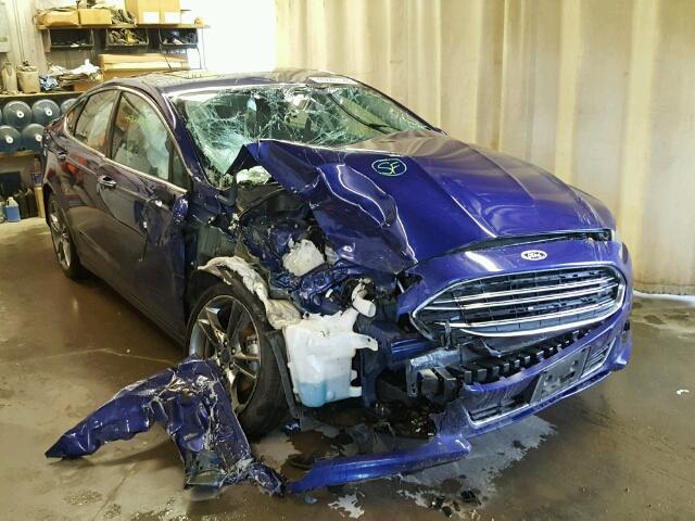 3FA6P0K93ER129266 - 2014 FORD FUSION TIT BLUE photo 1