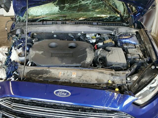 3FA6P0K93ER129266 - 2014 FORD FUSION TIT BLUE photo 7