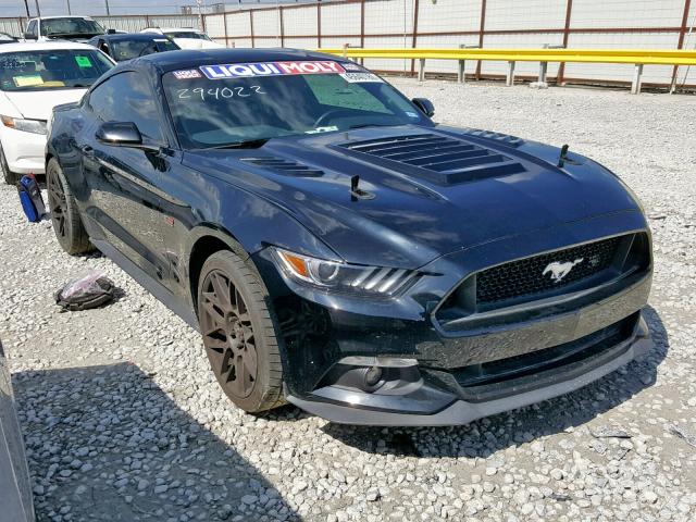 1FA6P8CF7H5294022 - 2017 FORD MUSTANG GT BLACK photo 1