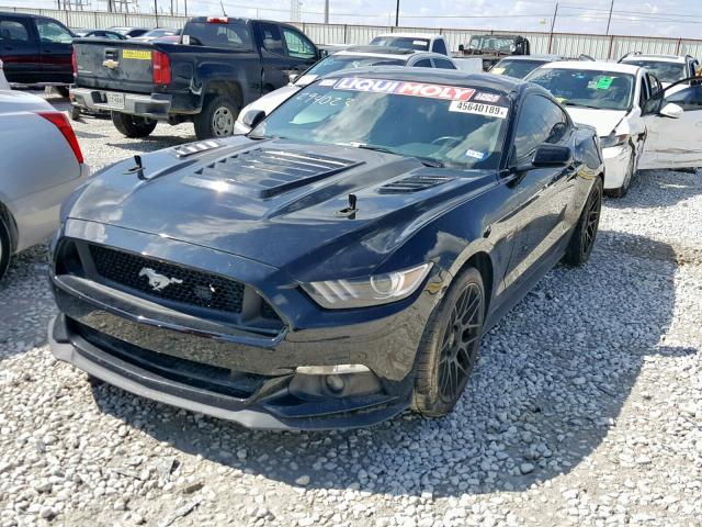 1FA6P8CF7H5294022 - 2017 FORD MUSTANG GT BLACK photo 2