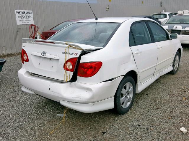 1NXBR32EX4Z267682 - 2004 TOYOTA COROLLA S WHITE photo 4