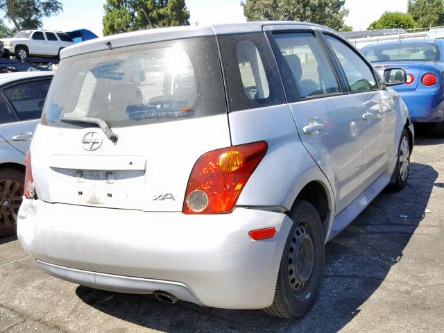 JTKKT624350104839 - 2005 TOYOTA SCION XA SILVER photo 4