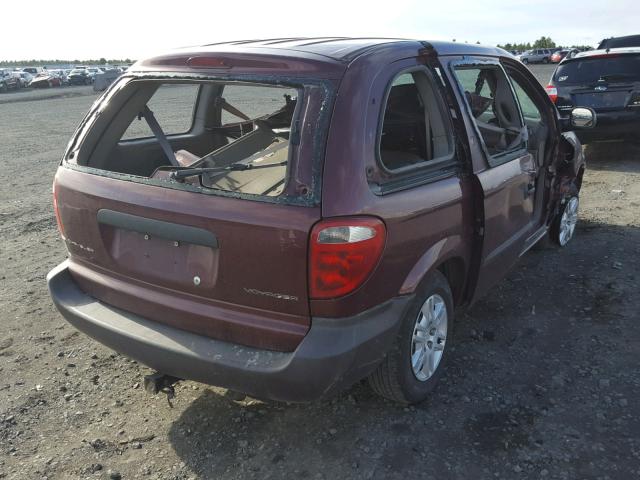 1C4GJ25382B740171 - 2002 CHRYSLER VOYAGER BURGUNDY photo 4