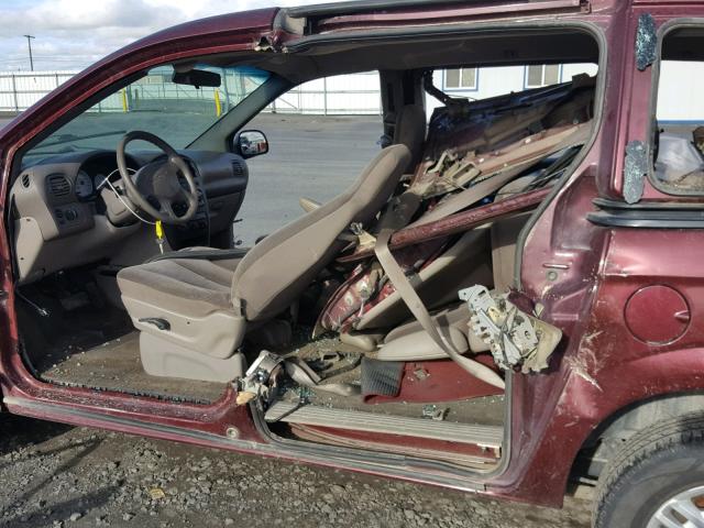 1C4GJ25382B740171 - 2002 CHRYSLER VOYAGER BURGUNDY photo 9