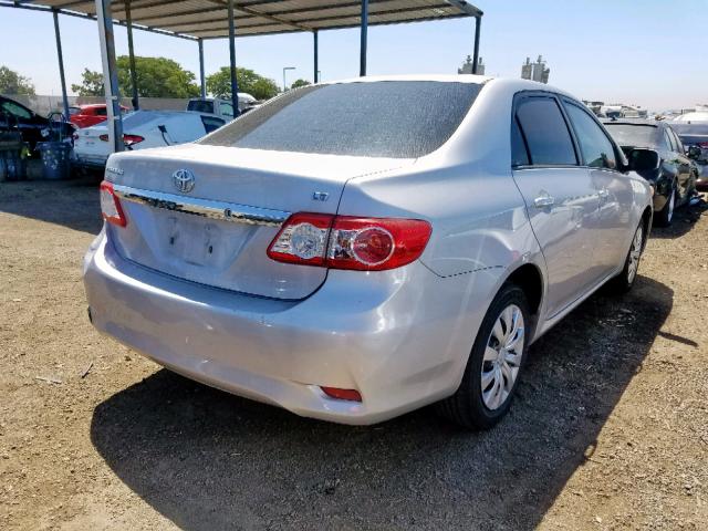 2T1BU4EEXCC783685 - 2012 TOYOTA COROLLA BA SILVER photo 4