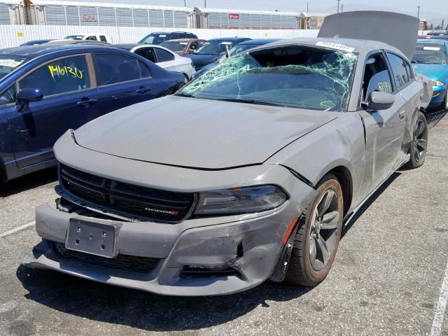 2C3CDXHG8JH125437 - 2018 DODGE CHARGER SX GRAY photo 2