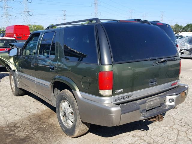 1GKDT13W012188334 - 2001 GMC JIMMY GREEN photo 3