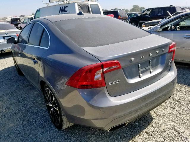 YV1612TK2G2393475 - 2016 VOLVO S60 PREMIE GRAY photo 3