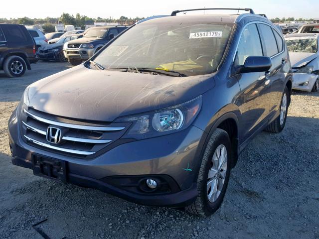 JHLRM4H71CC028755 - 2012 HONDA CR-V EXL GRAY photo 2