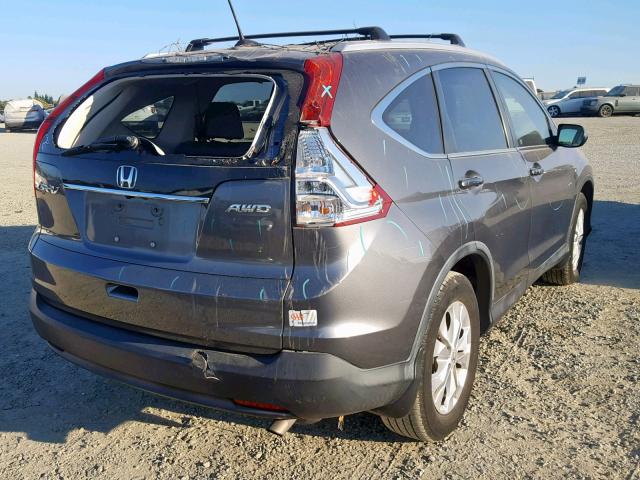 JHLRM4H71CC028755 - 2012 HONDA CR-V EXL GRAY photo 4