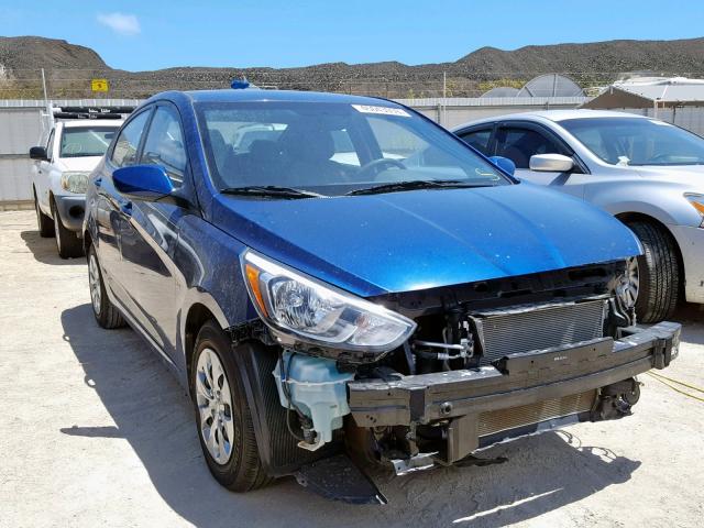 KMHCT4AE5GU052213 - 2016 HYUNDAI ACCENT SE BLUE photo 1