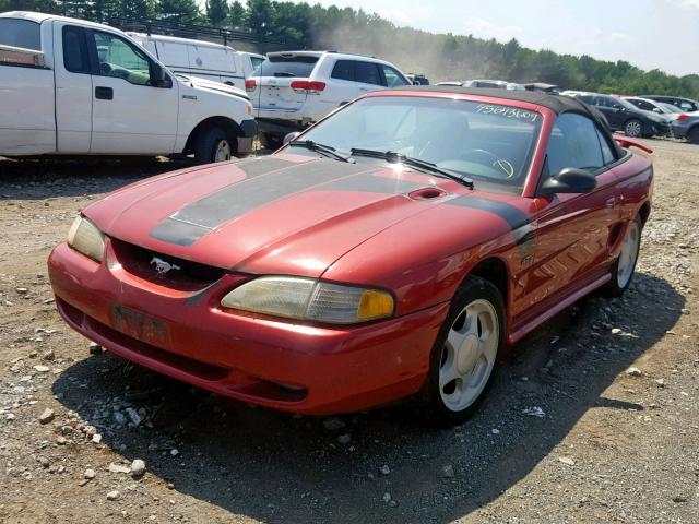 1FAFP45X6WF197478 - 1998 FORD MUSTANG GT RED photo 2