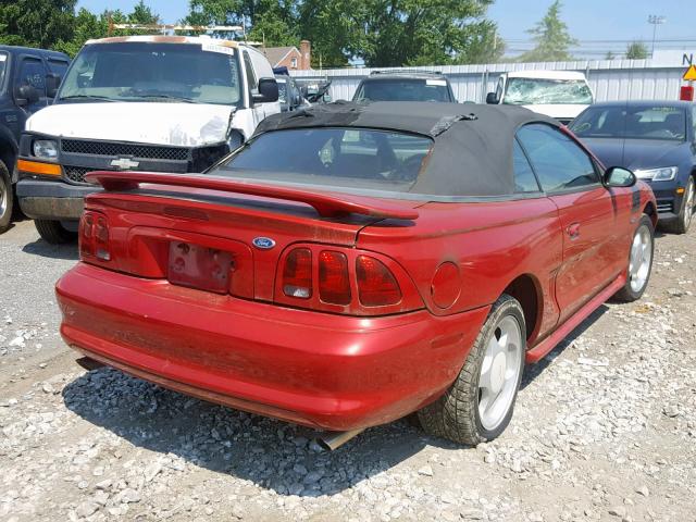 1FAFP45X6WF197478 - 1998 FORD MUSTANG GT RED photo 4