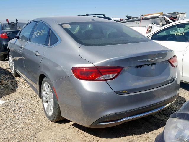 1C3CCCAB5GN126698 - 2016 CHRYSLER 200 LIMITE SILVER photo 3