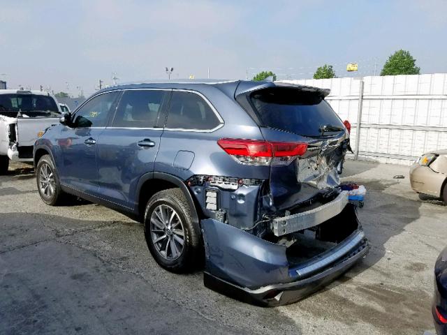 5TDJZRFH5KS920525 - 2019 TOYOTA HIGHLANDER GRAY photo 3