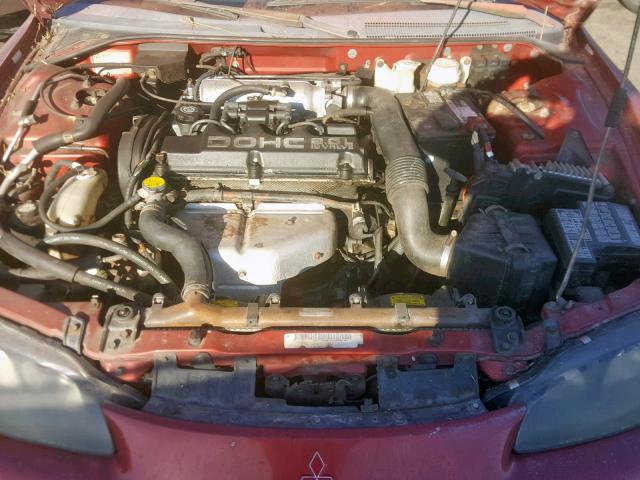 4A3AK44Y9VE116813 - 1997 MITSUBISHI ECLIPSE GS RED photo 7