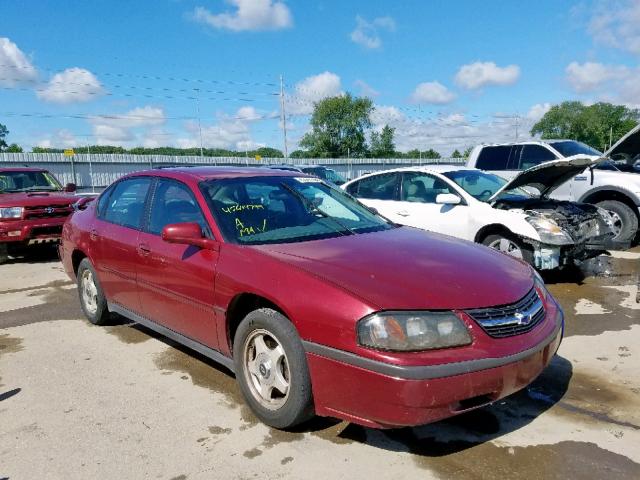 2G1WF52E359173614 - 2005 CHEVROLET IMPALA MAROON photo 1