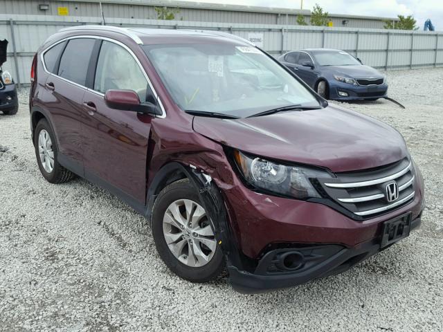 5J6RM4H70CL068820 - 2012 HONDA CR-V EXL MAROON photo 1