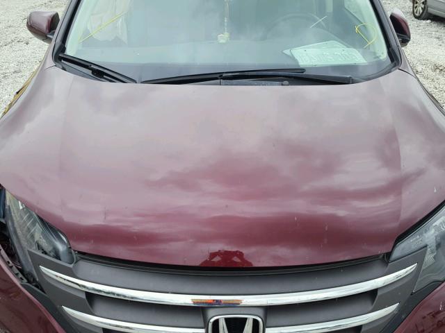 5J6RM4H70CL068820 - 2012 HONDA CR-V EXL MAROON photo 7