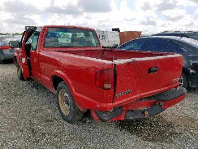 1GTCS19X338277891 - 2003 GMC SONOMA RED photo 3