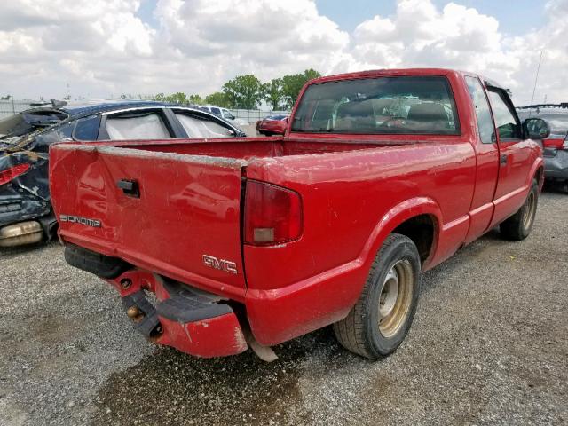 1GTCS19X338277891 - 2003 GMC SONOMA RED photo 4