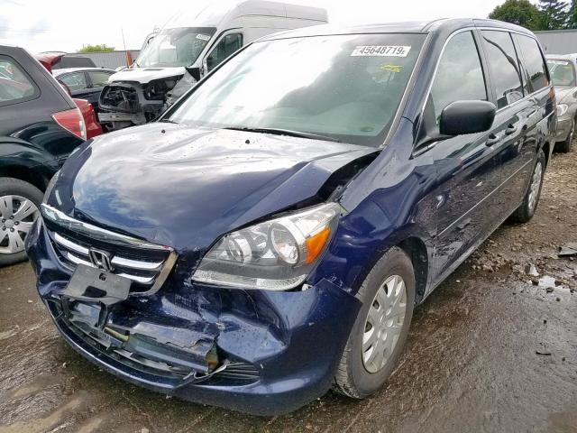 5FNRL38287B038108 - 2007 HONDA ODYSSEY LX BLUE photo 2