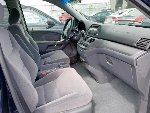 5FNRL38287B038108 - 2007 HONDA ODYSSEY LX BLUE photo 5