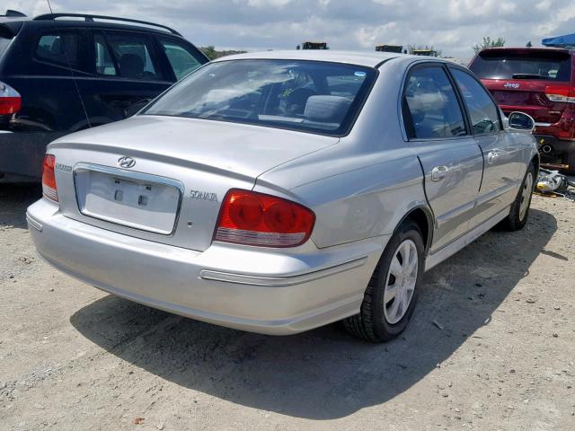 KMHWF25S55A114894 - 2005 HYUNDAI SONATA GL SILVER photo 4