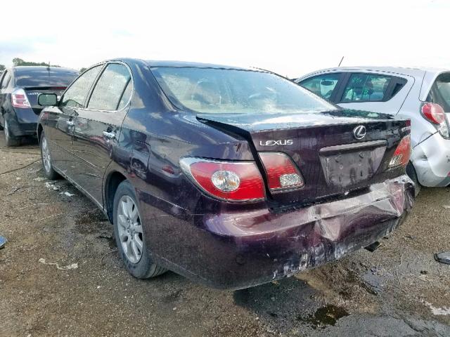 JTHBF30G220083065 - 2002 LEXUS ES 300 MAROON photo 3