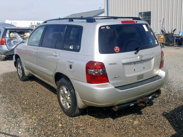 JTEHD21A560044221 - 2006 TOYOTA HIGHLANDER SILVER photo 3