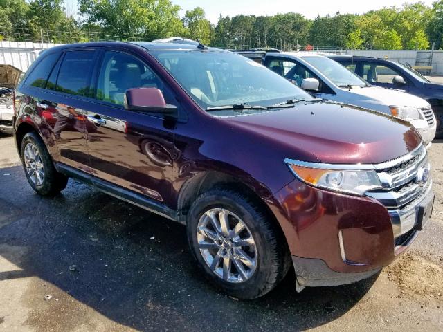 2FMDK3JC1BBA47976 - 2011 FORD EDGE SEL BURGUNDY photo 1