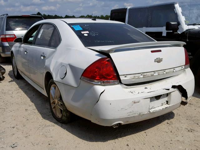 2G1WC5E32D1220616 - 2013 CHEVROLET IMPALA LTZ WHITE photo 3