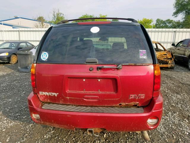 1GKDT13S922386098 - 2002 GMC ENVOY RED photo 9