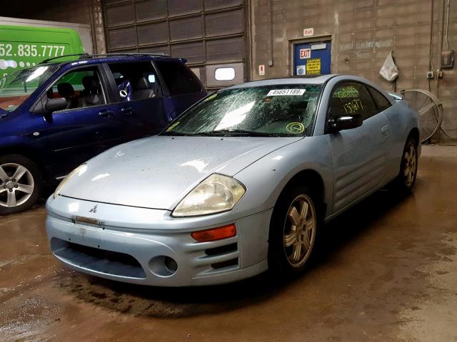 4A3AC44GX3E176908 - 2003 MITSUBISHI ECLIPSE GS BLUE photo 2