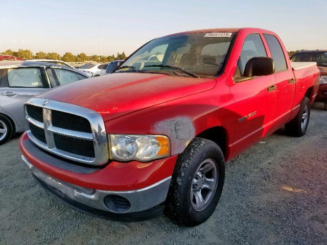 1D7HA18N95S185138 - 2005 DODGE RAM 1500 S RED photo 2